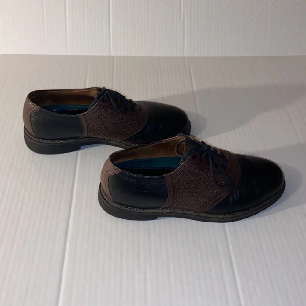 H. S. Trask Brown Leather Lace Up Two Tone Oxford Size 9 M Shoes